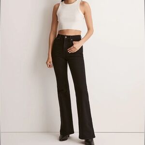 Madewell The Perfect Vintage Flare Jeans Black Sherborn Wash Size 26 Petite